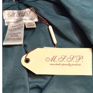 M.S.S.P. Max Studio Speciality Products XL Emerald Green Ruched Draped Dress NWT thumbnail 4