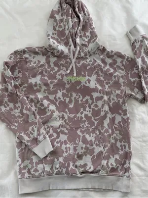 Gymshark purple camo hoodie size women’s medium thumbnail 1