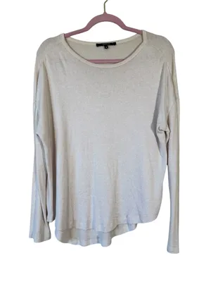 Quince Cream Slouchy Sweater Womens M Casual Minimalist Spring Beachy Classic thumbnail 1