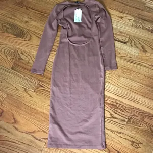 Zara Brown Open Back Dress NWT thumbnail 5