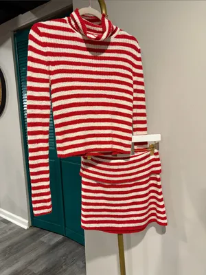 Free People NWOT Free-est Super Stripe Sweater Set, size small thumbnail 4