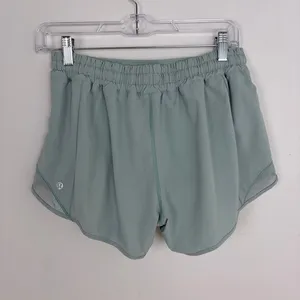 Lululemon Hotty Hot Low Rise Hazy Jade 4" Inseam Long Lightweight Running Size 8 thumbnail 5