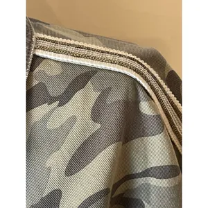 Zara Jacket Women Small‎ Green Camo Cotton Sequin Stripe Coat Streetwear Outdoor thumbnail 9