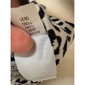 Ann‎ Taylor Top Women Small Black White Leopard Print Mock Neck Button Cuff Chic thumbnail 7