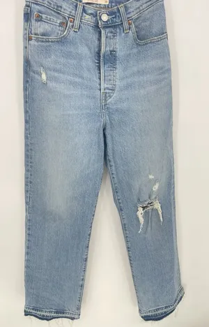 Levi's Women's‎ Ribcage Straight Ankle Premium Jeans Button Fly Size 26 Q0019 thumbnail 1