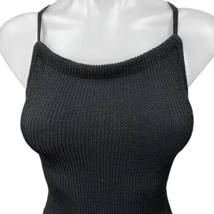 Urban Outfitters Black Sleeveless Rib Knitted Cami Camisole Mini Tank Dress XS thumbnail 3