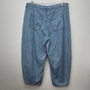 Universal Threads High Rise Easy Barrel Blue Jeans Womens 16 Ankle 100% Cotton thumbnail 4