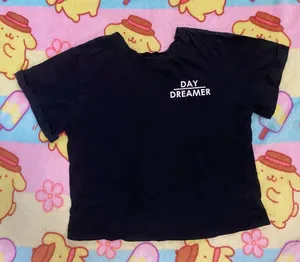 Black vibe n’ daydreamer crop top thumbnail 1