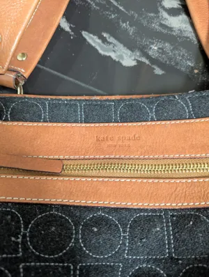 Kate Spade Gray Wool Geometric Pattern Handbag thumbnail 2