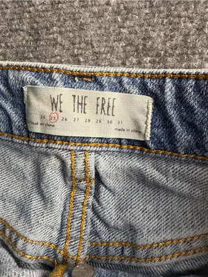 We the Free by Free People Woman Size 25 two-tone light wash denim mini Skirt thumbnail 5