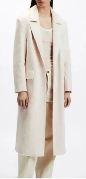 Zara Cream Textured Oversized Long Coat(XS) thumbnail 1