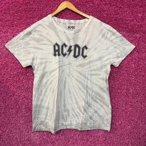AC/DC Bedazzled Spell Out Logo Hard Rock Band Tie Dye 2X thumbnail 1