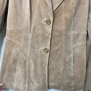 EUC‎ Wilsons Leather women’s light tan collar button up genuine leather jacket S thumbnail 5
