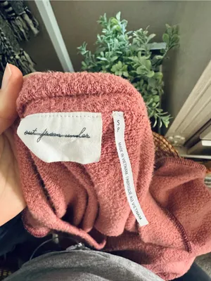 Urban Outfitters Cody V-Neck Oversized Dusty Mauve Pink Sweatshirt S thumbnail 6