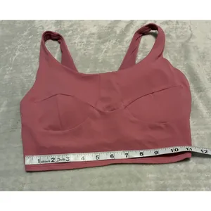 Lululemon Nulu Front-Darting Yoga Bra B/C Cup Pink Blossom Sz 6 thumbnail 3