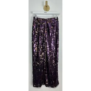 FREE PEOPLE Star Bright Sequin Midi Skirt in Lilac Size US 2 thumbnail 6