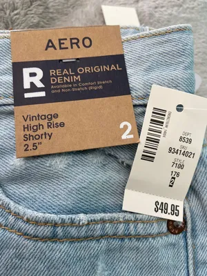 Aeropostale Vintage High Rise Light Wash Denim Shorts thumbnail 3
