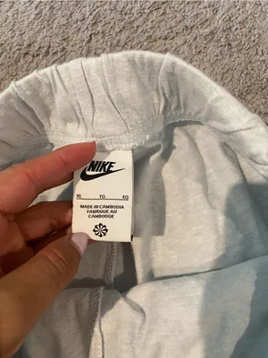 Nike Girls Light Blue Athletic Lounge Shorts with Blue Logo thumbnail 5