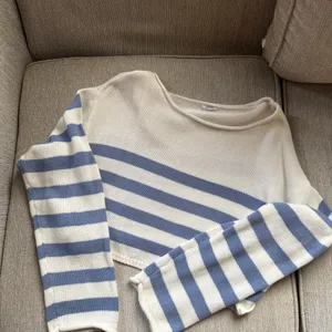 Garage Blue and White Striped Sweater thumbnail 4