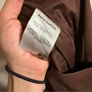 REFORMATION Roz Pant Trouser Button Fly Brown- Size 0P Petite thumbnail 7