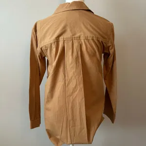 By Anthropologie Camel Button Up Blouse Top Oversized Boxy Size XXS thumbnail 6