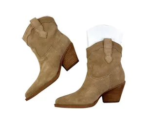 Zodiac - Women's Roslyn Western Bootie in Sandstone Beige Suede thumbnail 2