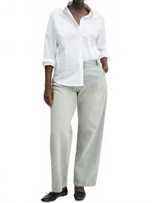 Mango Low-Rise Wideleg Jeans NWT Ines Medium Vintage Blue Size 14 (EUR 46) thumbnail 4