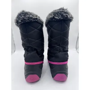 Kamik 6 Black Pink Snow Boots Women\'s Faux Fur Trim Winter Waterproof‎ thumbnail 6