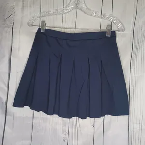 SO Navy Blue Pleated Mini Skater School Girl Skirt thumbnail 1