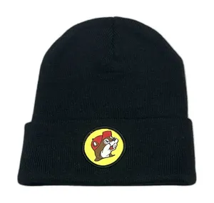 Bucees Knit Beanie Hat Black Cuffed Adult Unisex One Size Fits All Beaver Logo thumbnail 1