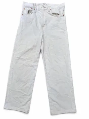 American Eagle Outfitters White Straight-Leg Women's Jeans thumbnail 1