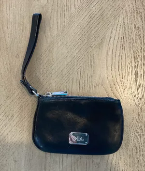 Ralph Lauren Like new black leather wristlet. Sz 7”x4.5” thumbnail 1