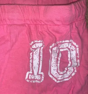 Vintage y2k pink varsity crop pants thumbnail 3