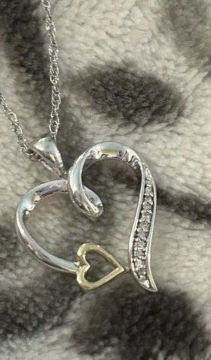 Necklace with pendant heart 925 sterling silver thumbnail 1