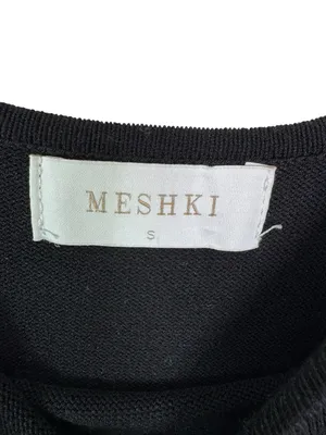 Meshki Britney Long Sleeve Knit Side Slit Mini Dress Black Size S thumbnail 7