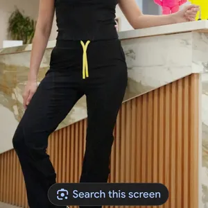 CODE Womens XS PIRATEX Power 3 Black Athletic Pants with Yellow Drawstring thumbnail 1