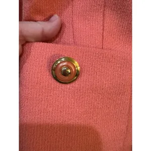 Vintage Neiman Marcus Double Breasted Wool Blazer Dark Peach thumbnail 4