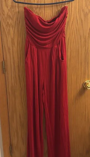 Punk owl red jumpsuit size large thumbnail 2