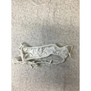PacSun Eco White Terry‎ Cloth Ruched Bikini Top Size S Small Strappy Swimwear thumbnail 2