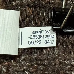 NWT Aerie Preppy Sweater Vest Oversized Chunky Brown L/XL Dark Academia Cozy thumbnail 6