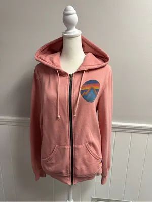 Aviator Nation Womens All Seasons Circle Hoodie Swetshirt Full Zip Pink Small thumbnail 15