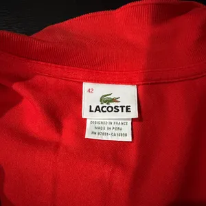 Women’s Red Lacoste 5 Button Slim Fit Polo Size 42 (US 10/L) thumbnail 4