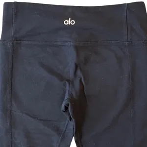 Alo Yoga Moto Panel Leggings Womens XS Black Ribbed Mesh High Performance Active thumbnail 6