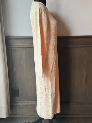 Saodimallsu Cream Textured Long Sleeve Dress - Women small thumbnail 5