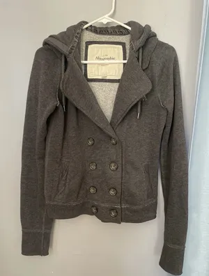 Abercrombie & Fitch Charcoal Hooded Y2K Jacket thumbnail 1