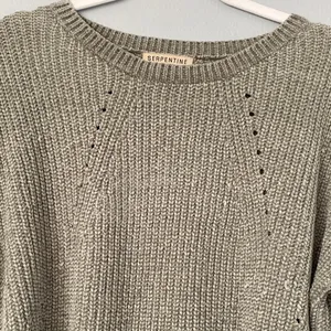 Olive Green Crewneck Knit Sweater thumbnail 4