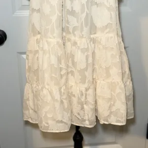 Jacquie the Label Cream Floral Babydoll Mini Dress Sz Large Bridal Indie Sleeze thumbnail 3