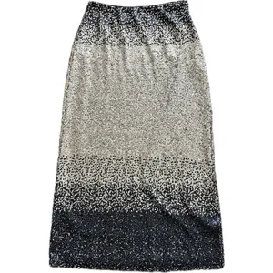 NWOT Heidi Daus Elegant‎ Sparkle Sequin Skirt Maxi Length Side Zip Size L Ombre thumbnail 2
