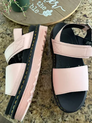 Dr Martens Voss Strappy Chunky Platform Sandals in Pale Pink thumbnail 2