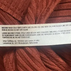 Free People Orange Brown Ribbed Sleeveless Racerback Bodysuit Size M Fall Trendy thumbnail 5